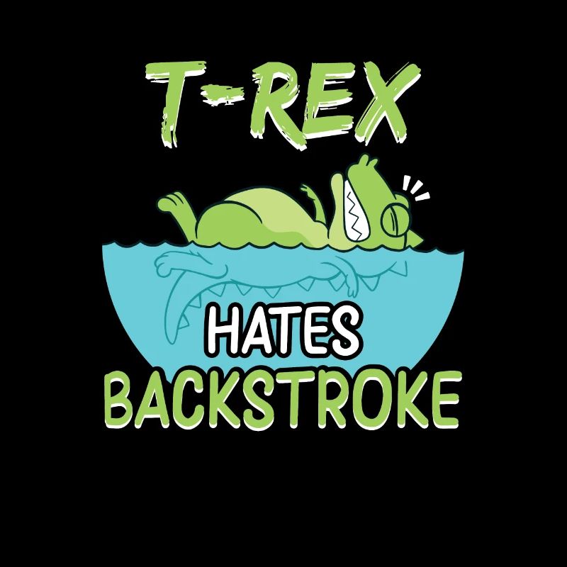 Dinosaurier Schwimmer T Rex Hates Backstroke
