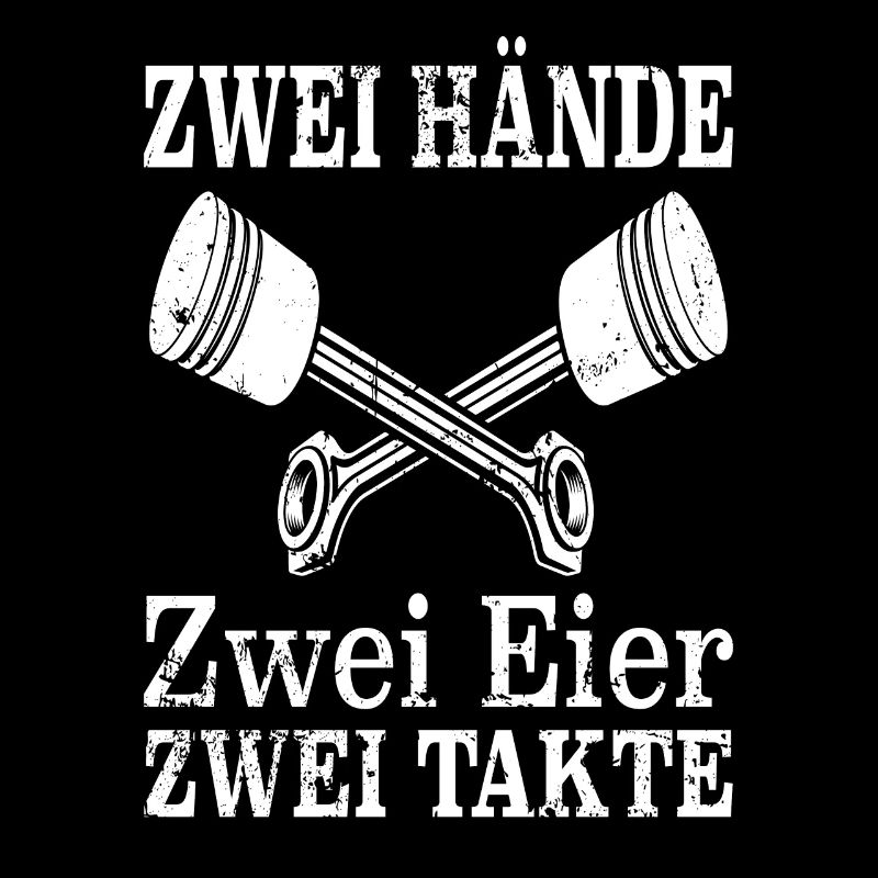 Zwei Hände Zwei Eier Zwei Takte - Motorrad Kolben