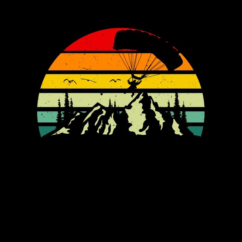 Skydiving Vintage Retro Skydiver Fallschirm Berge