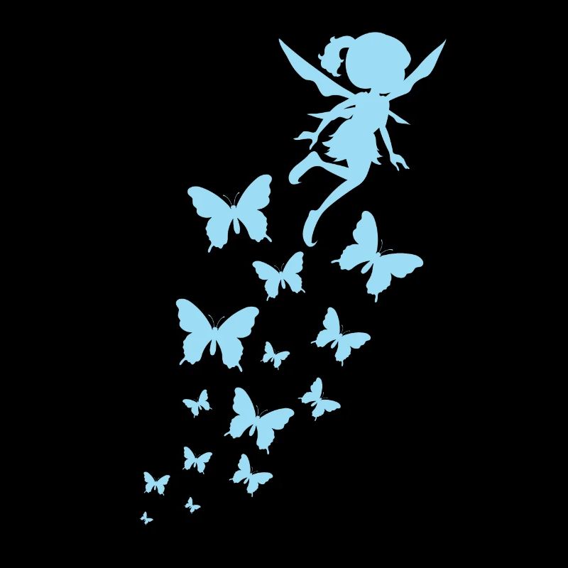 Mouches de fées avec des papillons