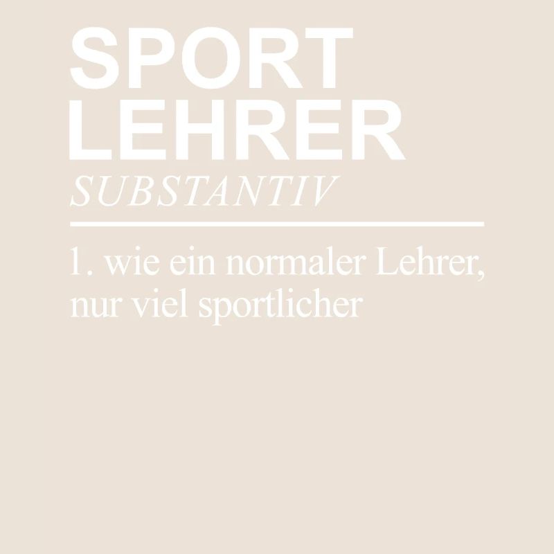 Sport Lehrer Lehrer Definition Geschenk