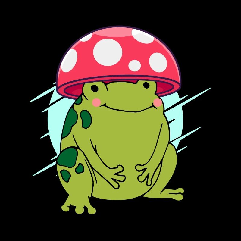 Cute Frog Mushroom Hat - Cottagecore Aesthetic