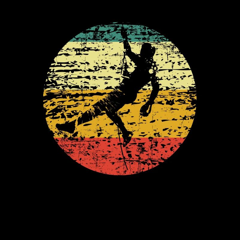 Climbing climber retro