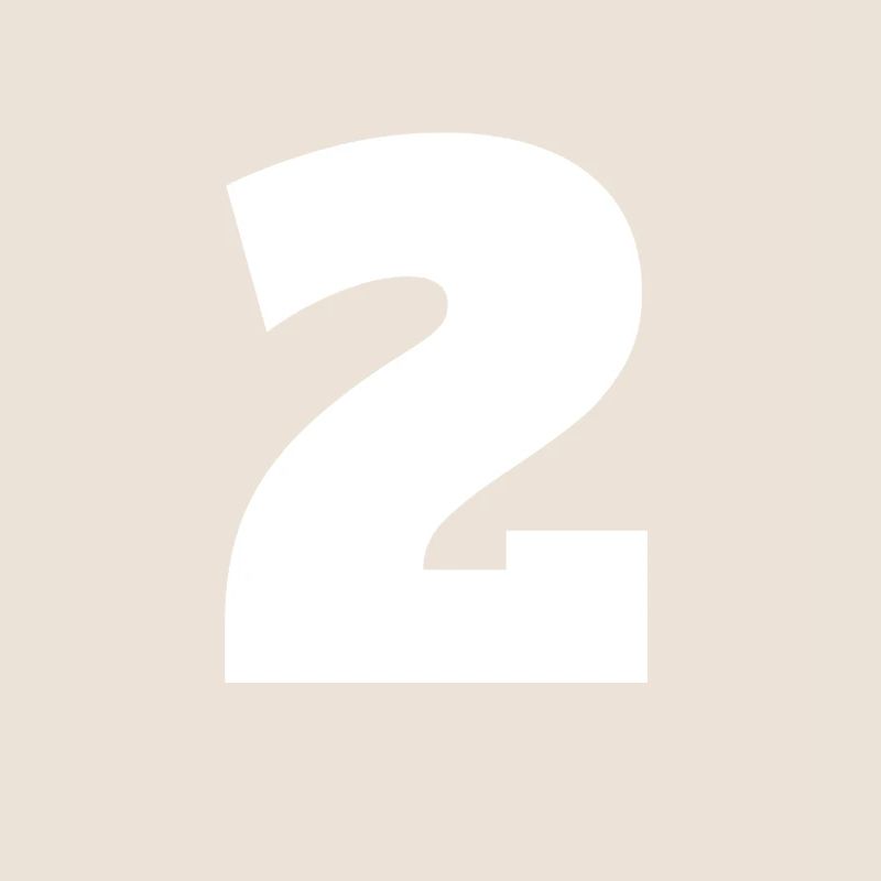 Nummer 2 Großbuchstaben Monogramm