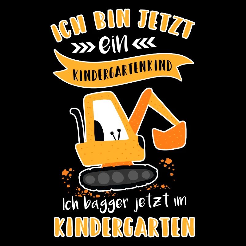 Kindergartenanfänger Kindergartenkind Bagger