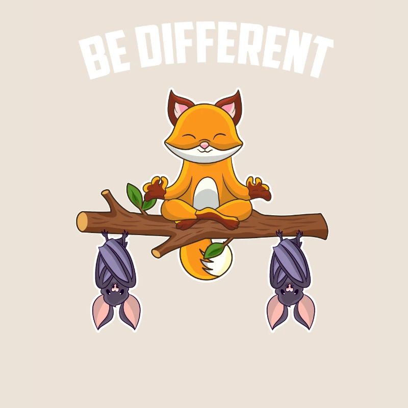 Be Different Bats Lover Saying Fox