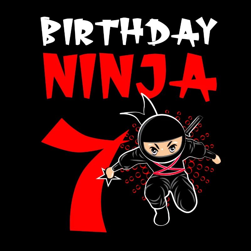 cooles Geschenk zum 7. Geburtstag Junge Ninja