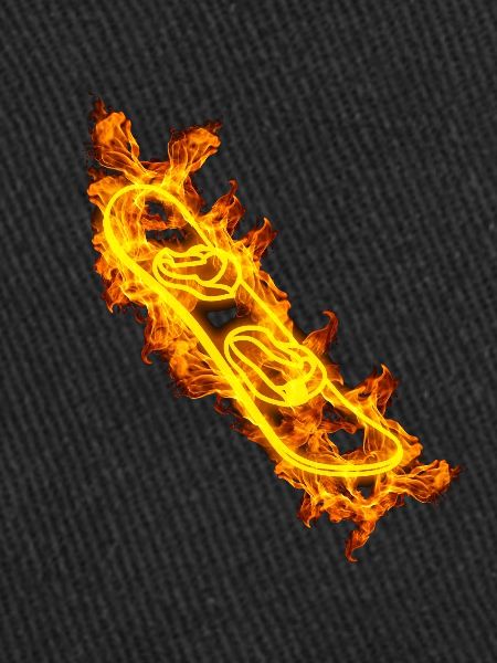 Fire Snowboard Snowboarder