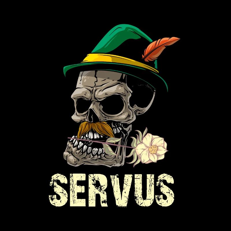 Servus Totenkopf und Edelweiß