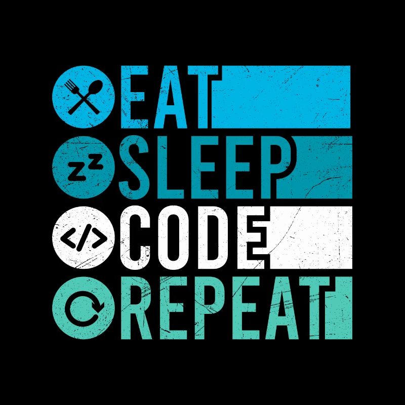 Eat Sleep Code Repeat Programmierer Software