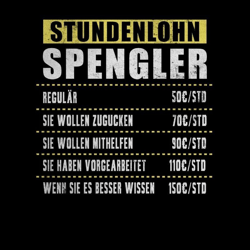 Stundenlohn Spengler