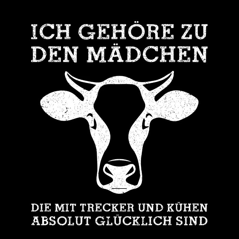 Mit Trecker Und Kühen Absolut Glücklich Mädchen