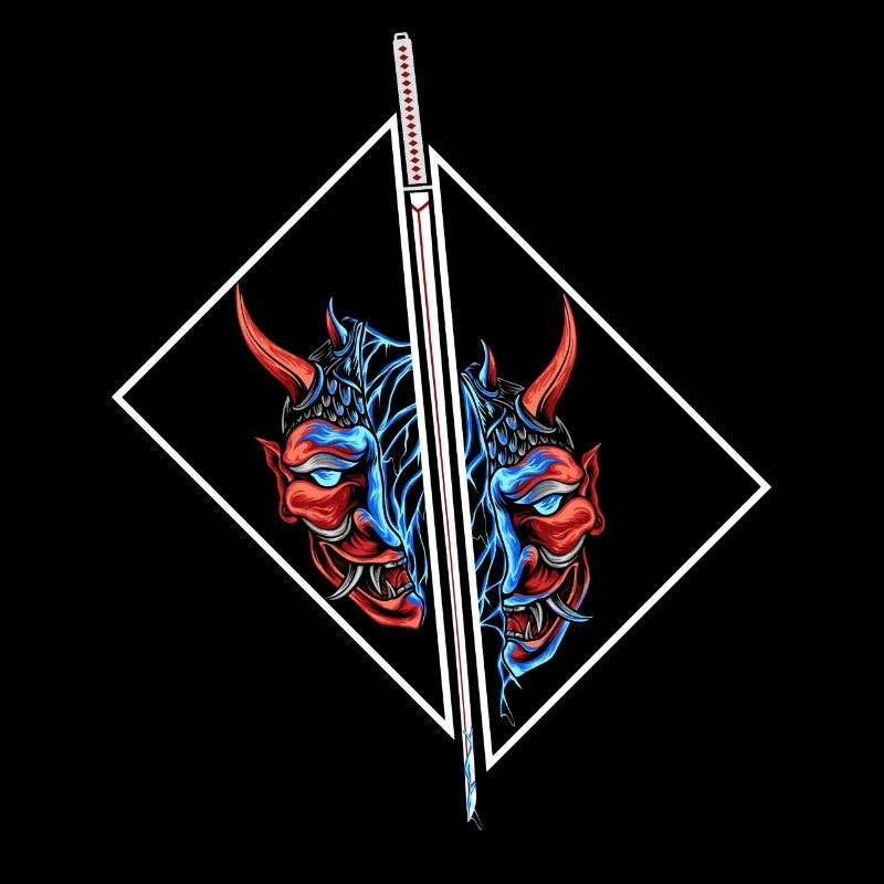 Japon Anime Masque Design Samurai Oni Monster