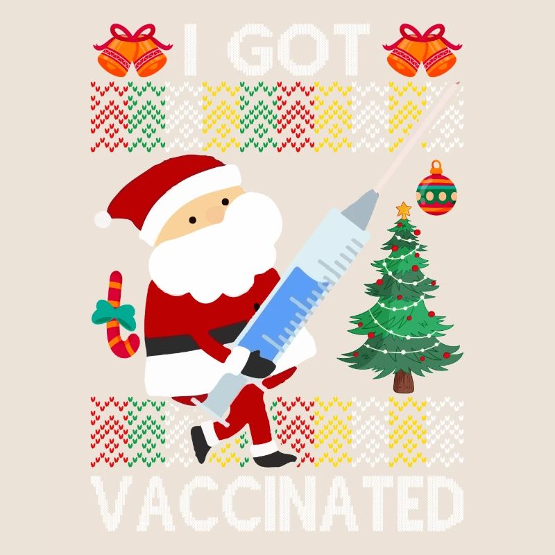 Ich Wurde Geimpft Weihnachts-Pullover Santa Klaus