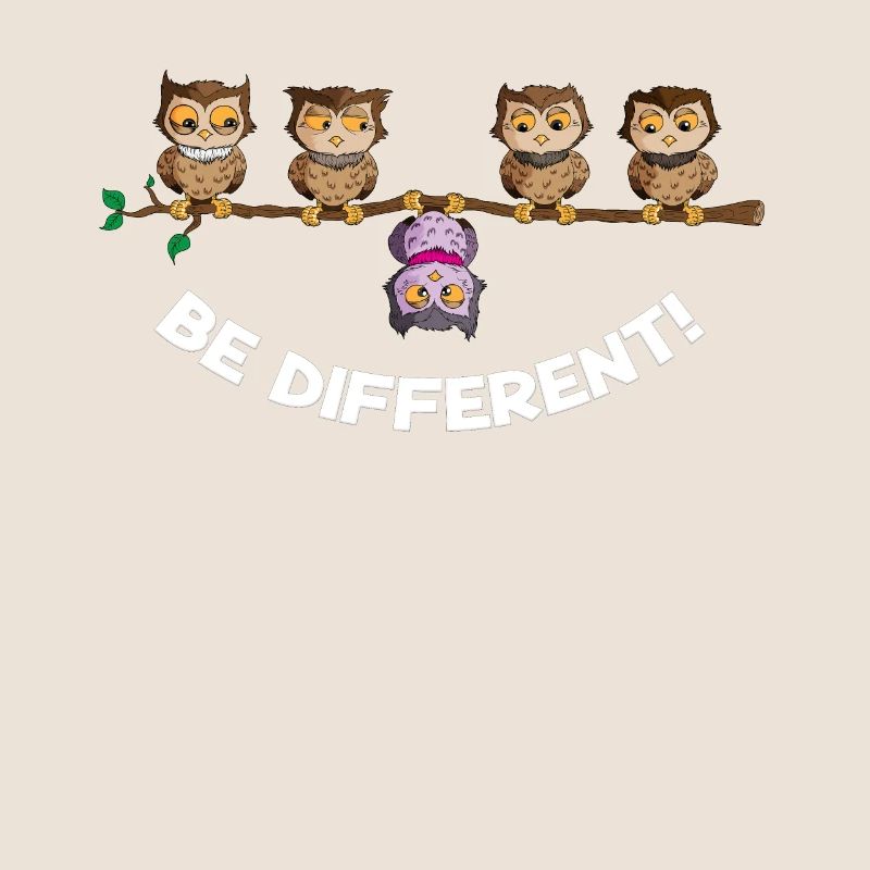 Nighteule be different Hiboux Oiseau Sei Anders