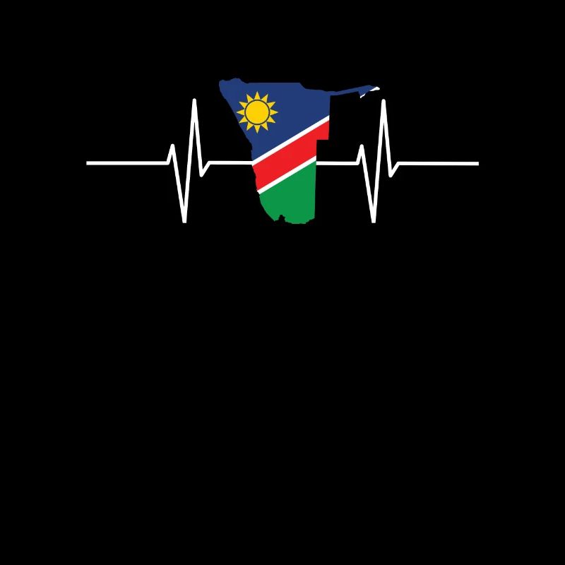 Namibia Herzschlag Flagge Vintage Namibia