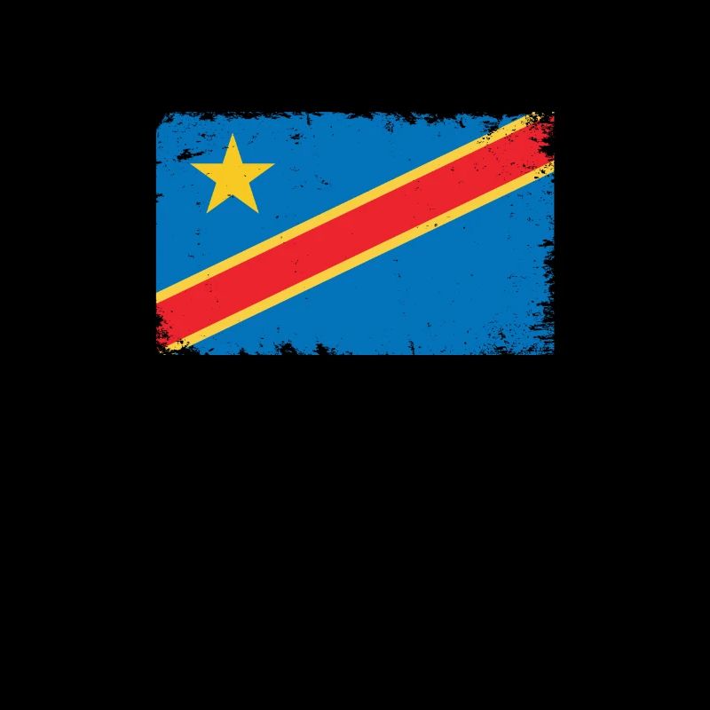 Congo Drapeau De Battements de coeur Vintage Congo