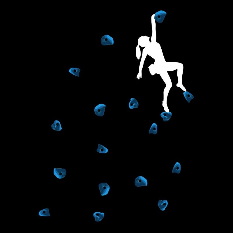 Bouldern Klettern Blaue Boulder Griffe Frau Dame
