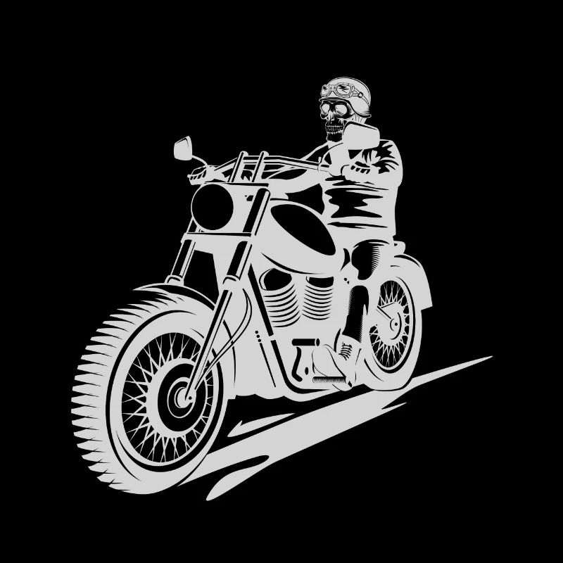 Motorradfahrer Skellett