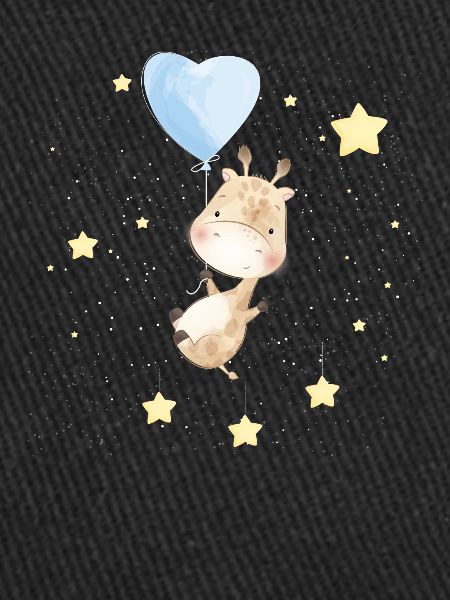 Adorable girafe dans l’espace