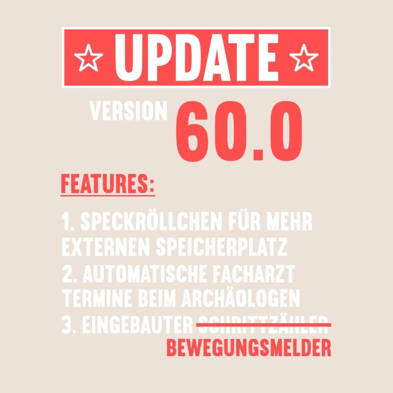 60 Jahre alt 60 Jähriger Update Version 60.0 60.