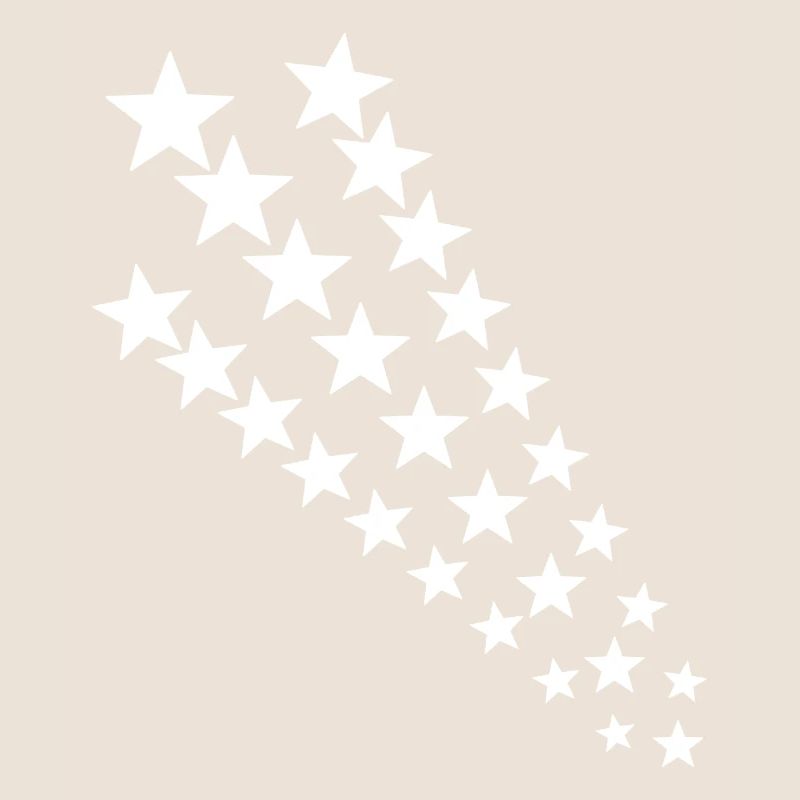 Queue étoilée en blanc