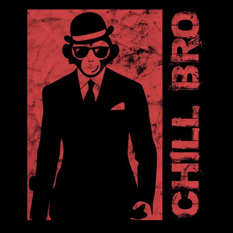 Cooler Affe Gorilla - Chill Bro Geschenk