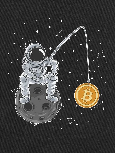 Bitcoin Moon Fishing Crypto Cryptocurrency
