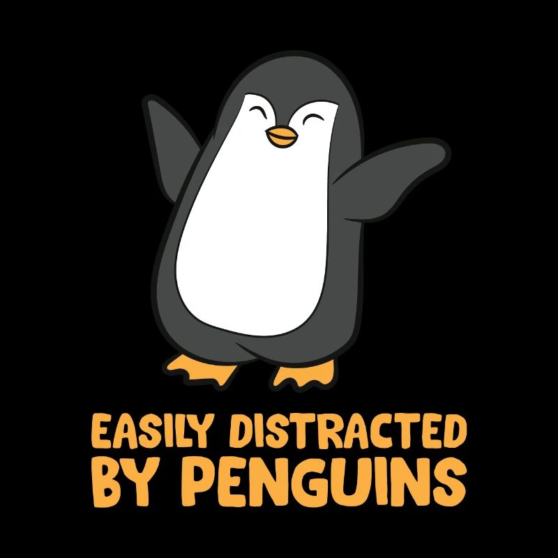 Penguin Easily Distracted By Penguins