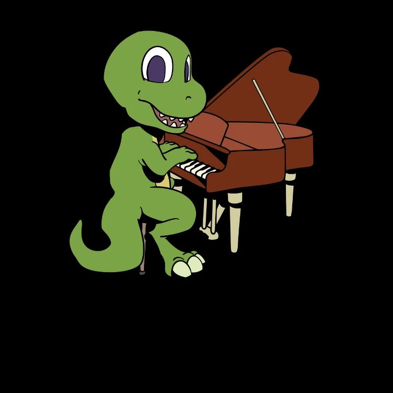 Comic TREX joue du piano