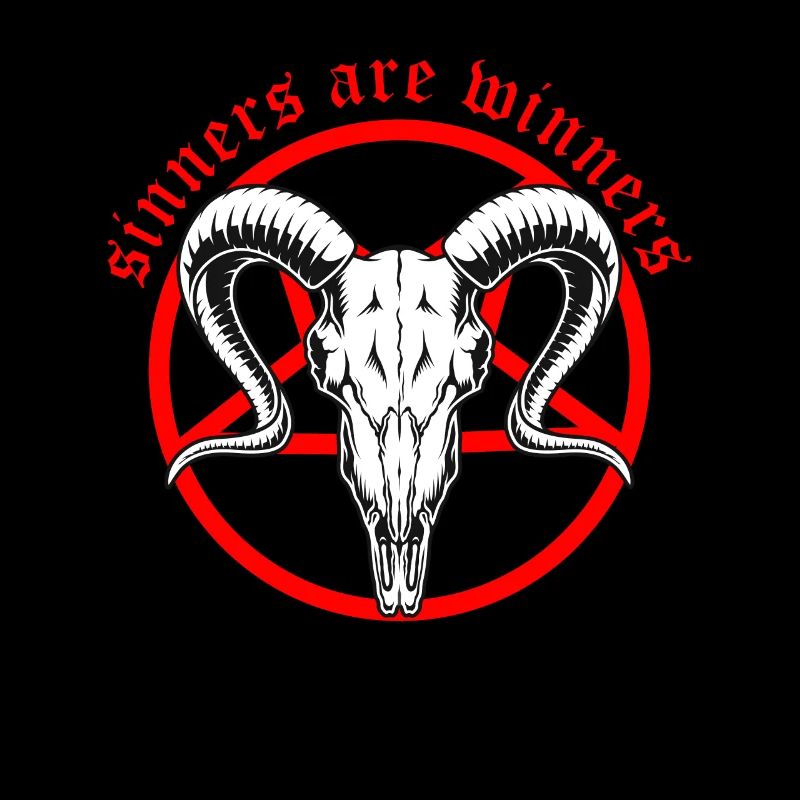 Sinners are Winners Devil Satan Antichrist Goat