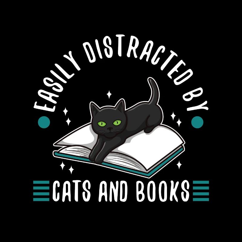 Easily distracted by cats and books