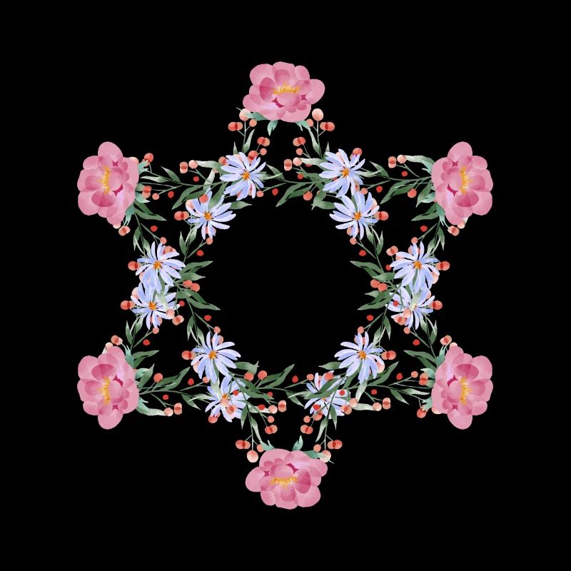 Fleurs de l'étoile de David juive
