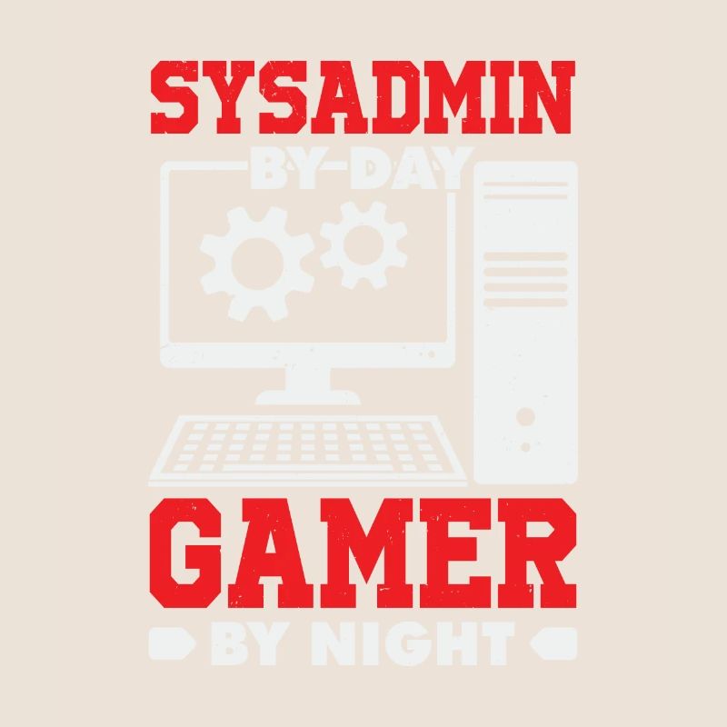 Administrateur système Gamer Sysadmin Cadeau