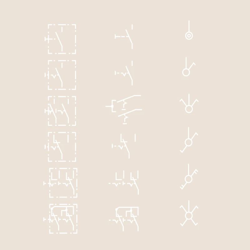 Symboles électriques - Interrupteurs