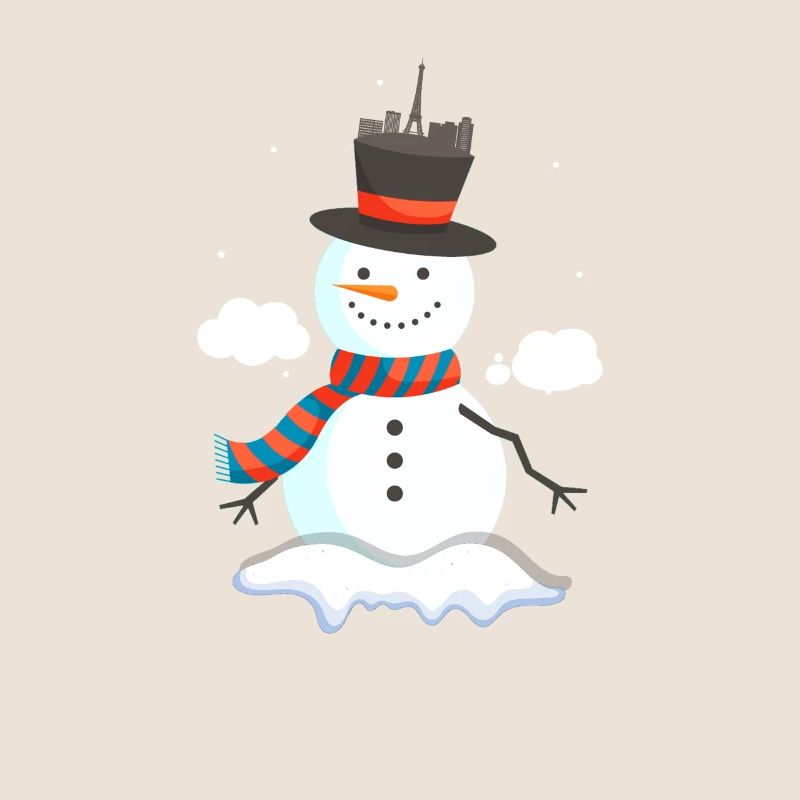 Paris Snowman