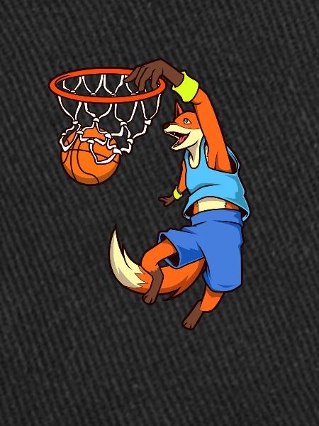 Comic Fuchs plays basketball