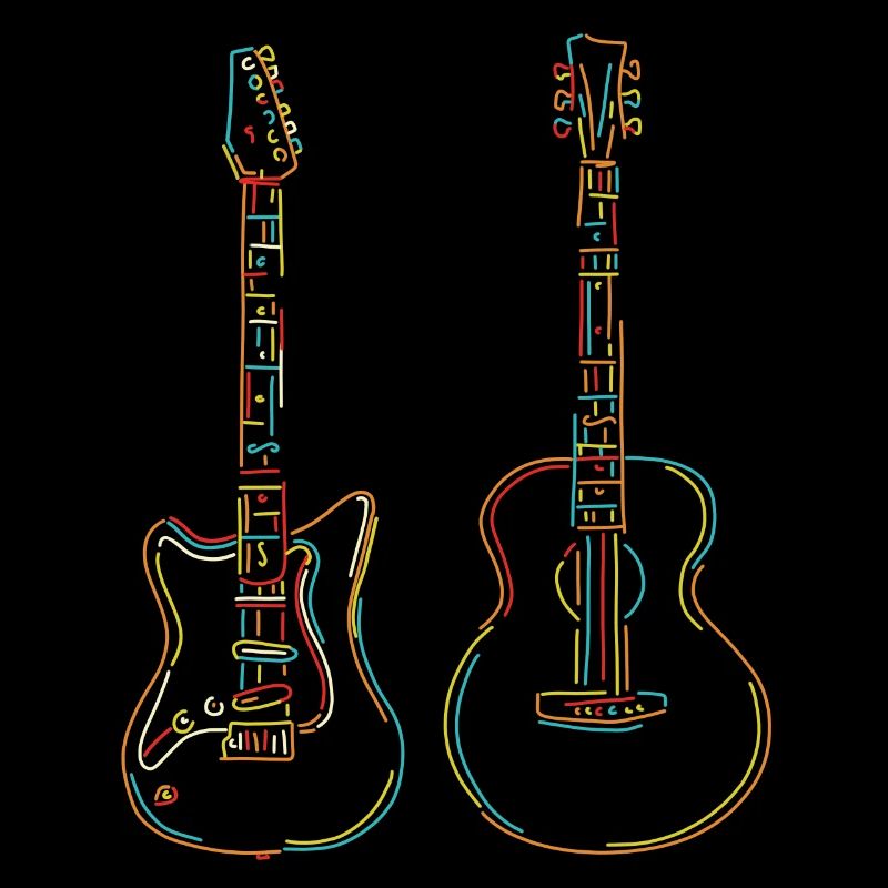 Guitariste Gift Rainbow Strings Musicien