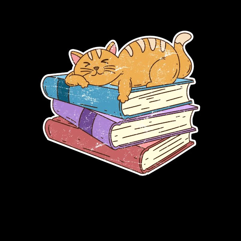 Cat Owner Reading Worm Book Read Books