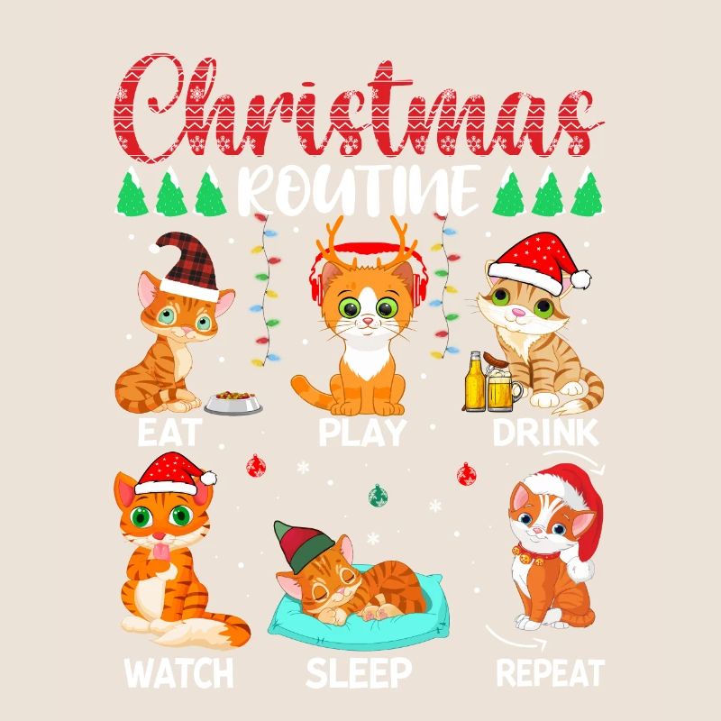 Christmas Routine Katze
