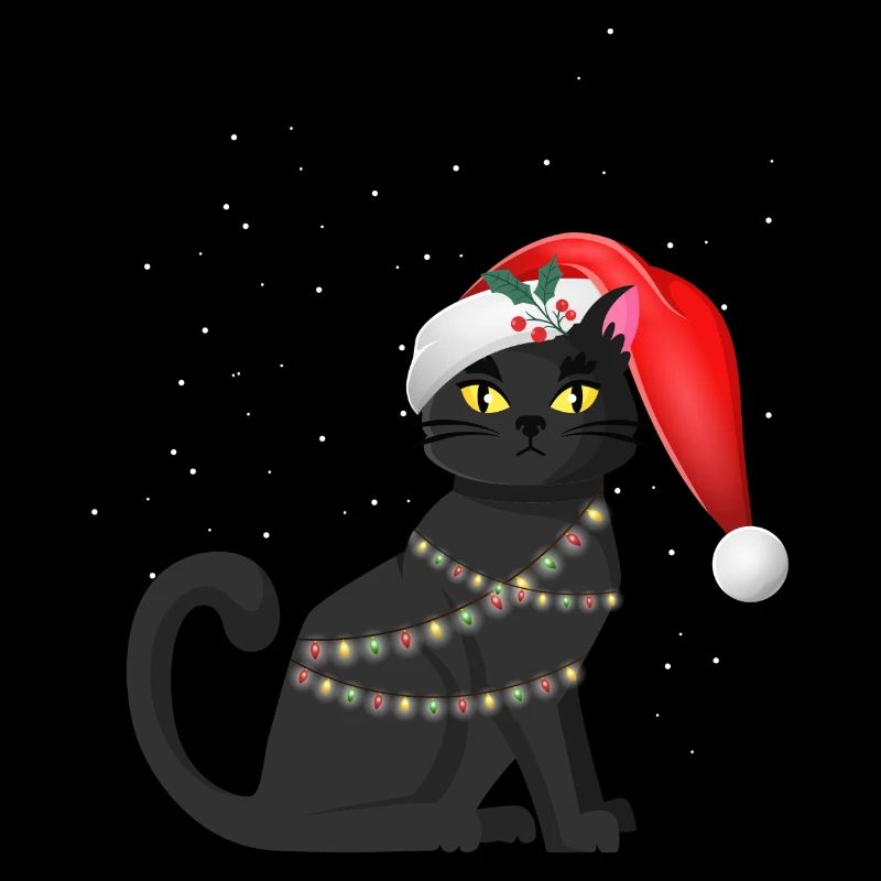 Chat noir de Noel