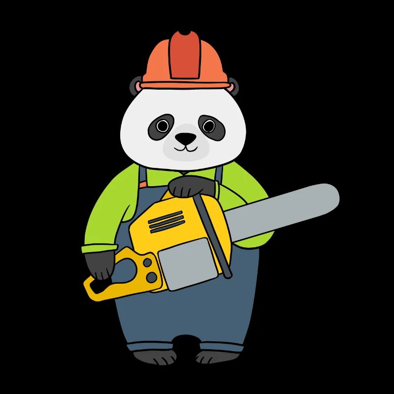 Funny Panda Chainsaw Gift