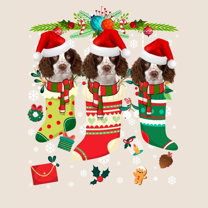 Pull de Noël moche Deutsch Springer Spaniel