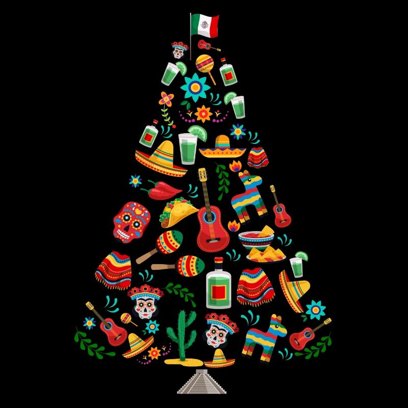 Arbre de Noël mexicain, tacos