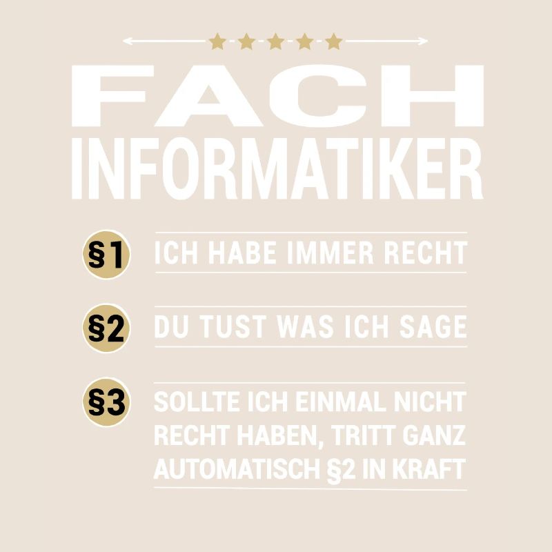 Fachinformatiker Beruf meine eigenen Paragraphen