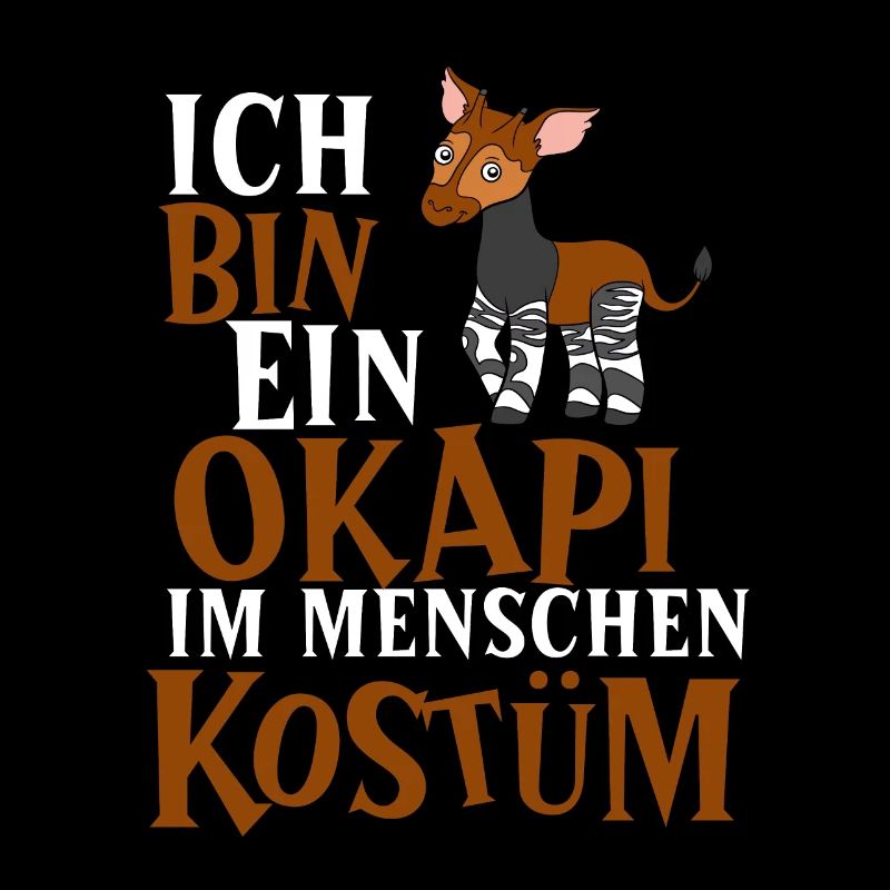 Okapi im Menschen Kostüm