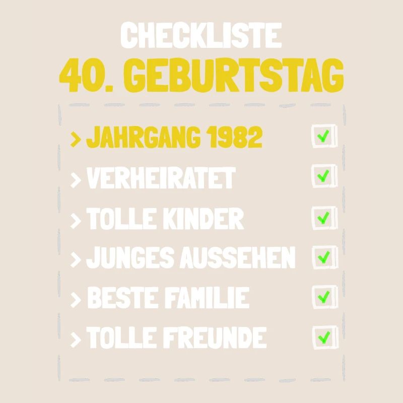 40. Geburtstag Checkliste