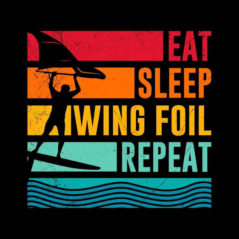 Wing Surf Eat Sleep Wing Foil Répéter Wing Surfer