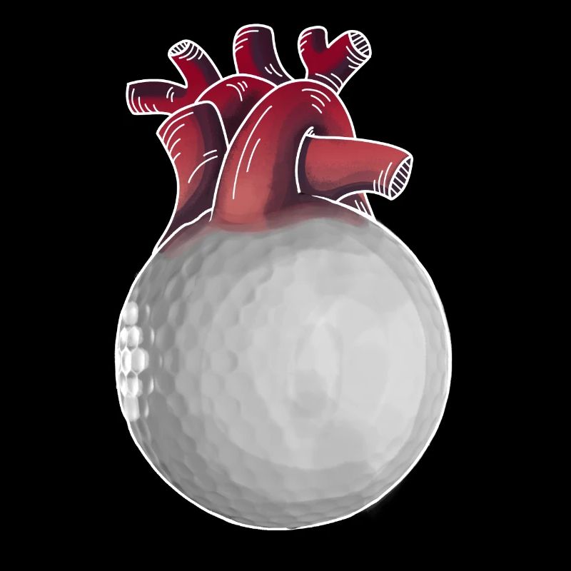 Golfer Herz lustiger Golfball Golf Geschenk