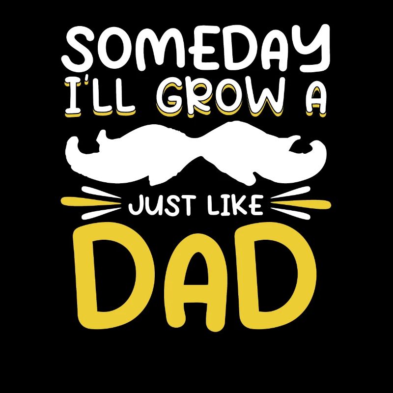 Grow Beard Like Dad Papa Sohn Bartträger Vorbild